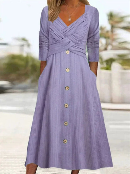Serelina™ – Casual Midi Dress for Women