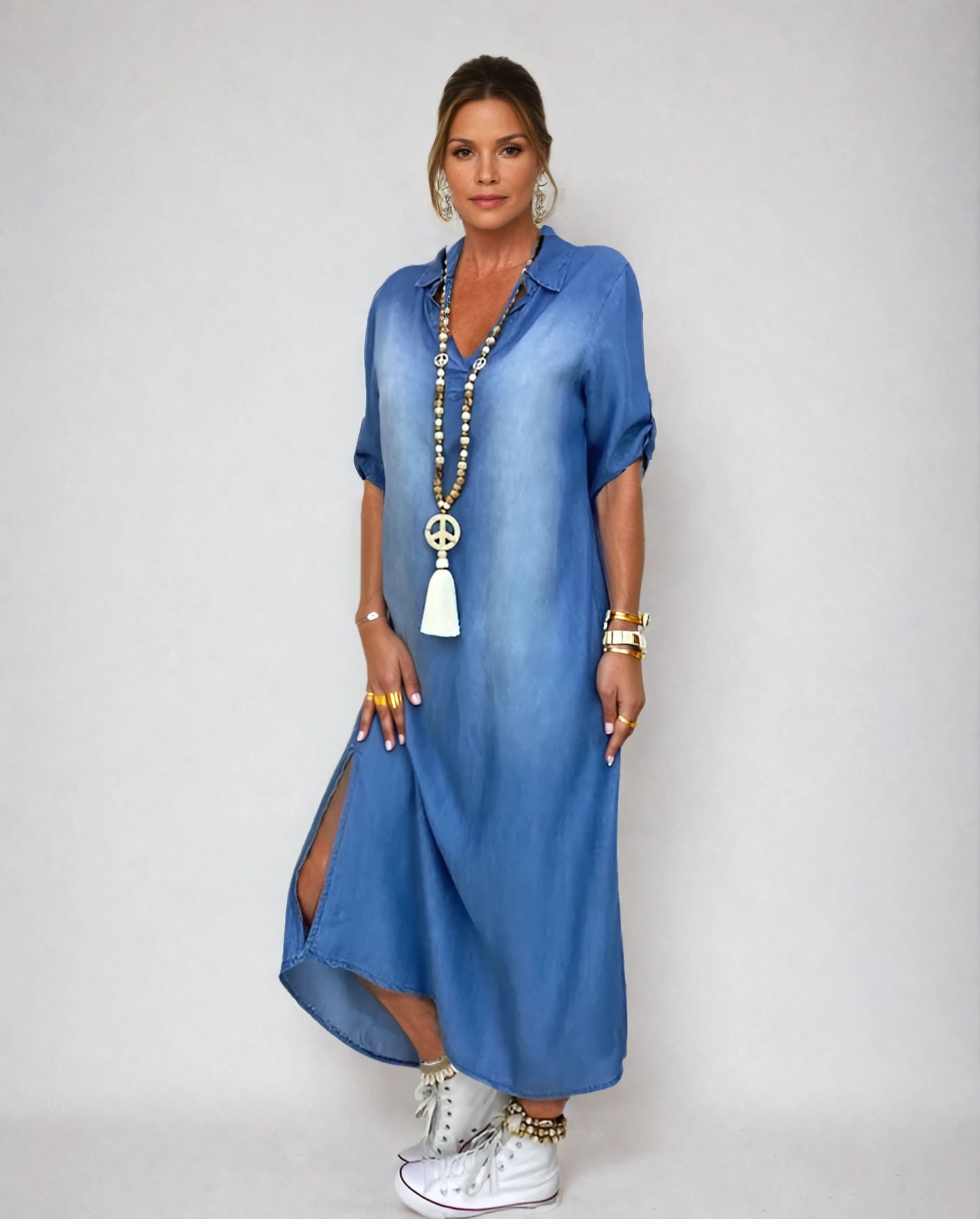 Lea™ – Maxi Denim Dress