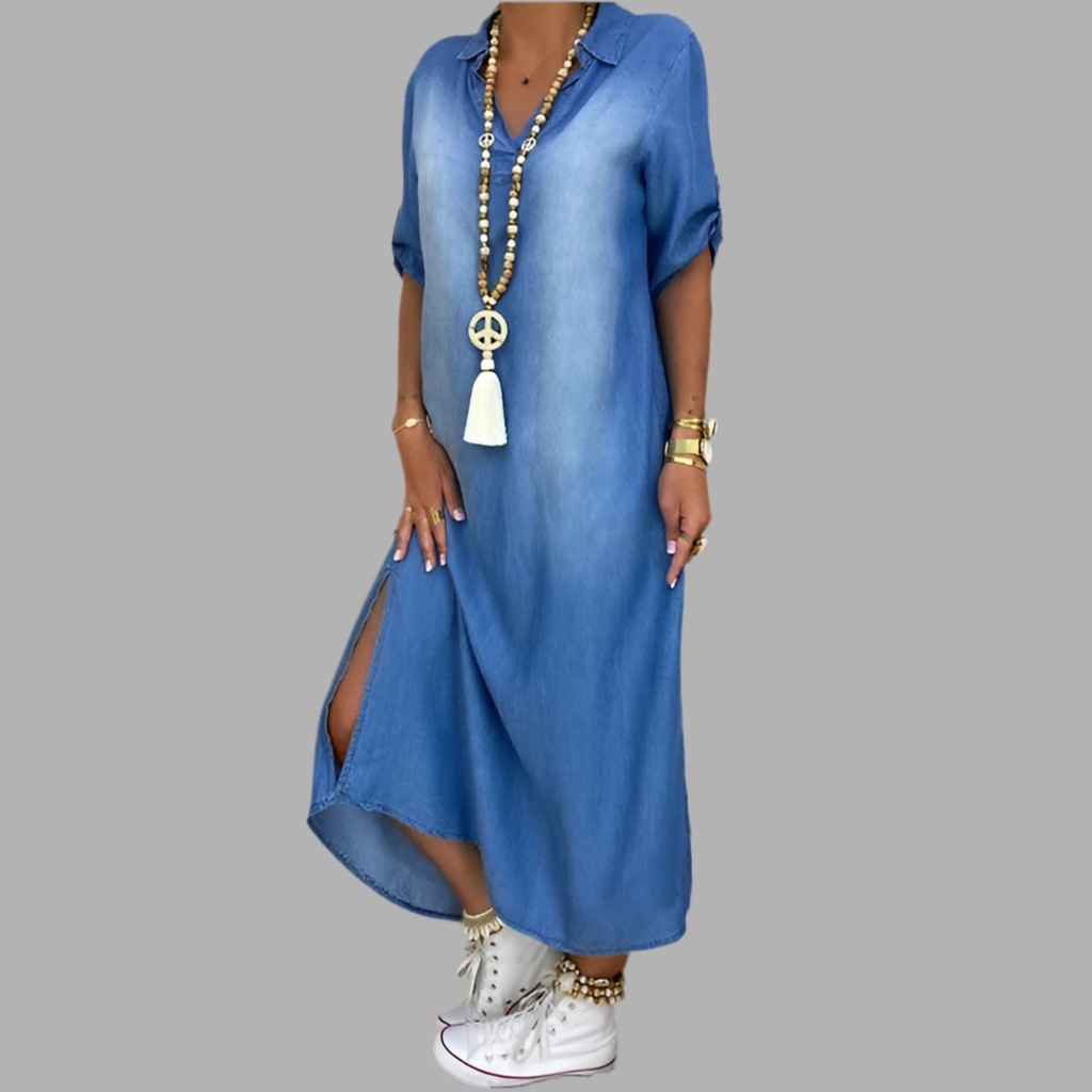 Lea™ – Maxi Denim Dress