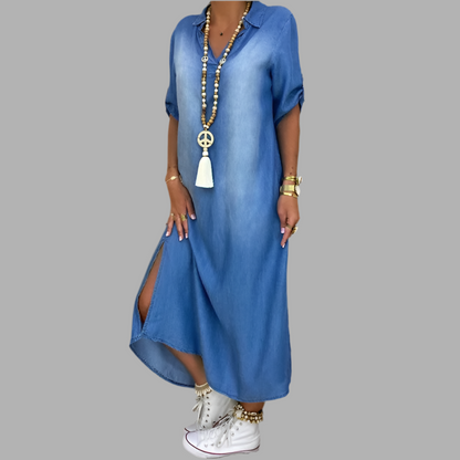 Lea™ – Maxi Denim Dress