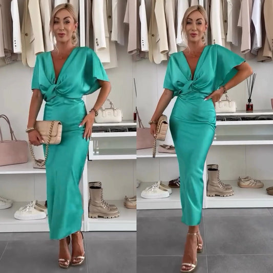 Luciana™ Satin Midi Dress