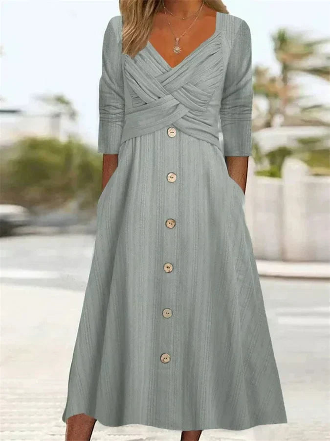 Serelina™ – Casual Midi Dress for Women