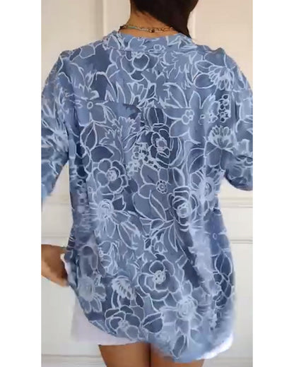 Julianna™ V-neck Floral Blouse