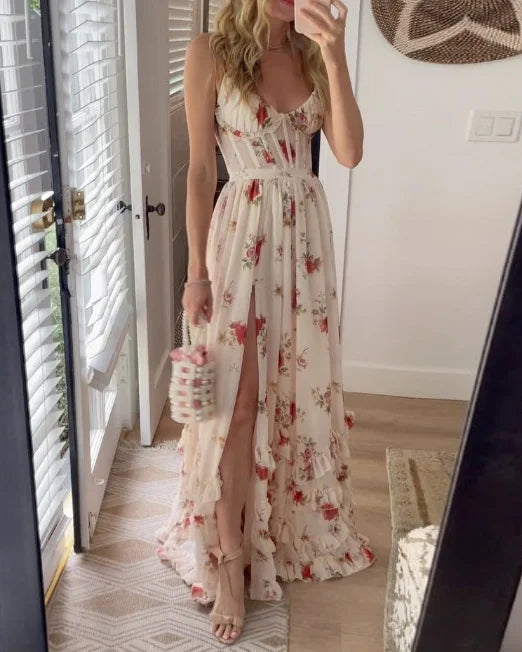 Verana™ - Corset Floral Maxi Dress