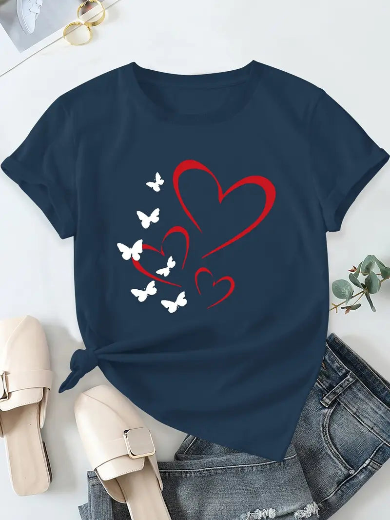 Butterfly Heart Blossom T-Shirt | Together against diabetes
