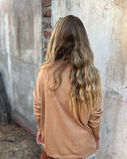 Neya™ Metallic V-Neck Top