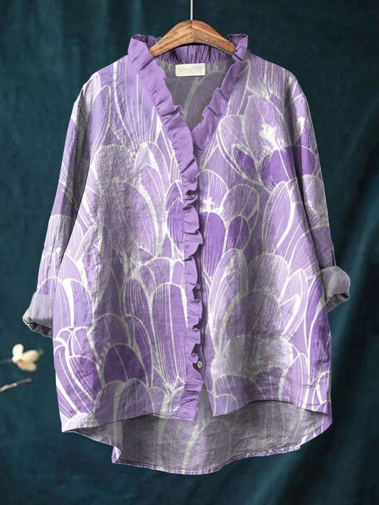 Lucia™ Floral Linen Blouse