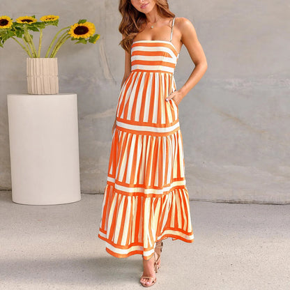 Elviana™ Striped Maxi Dress