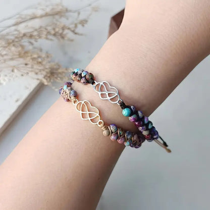 Stone Eternity Heart Bracelet | Together Against Breast Cancer
