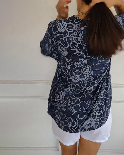Julianna™ V-neck Floral Blouse