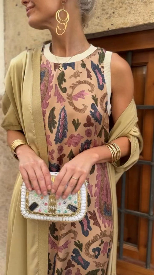 Kaira™ - Vintage Maxi dress with Cardigan