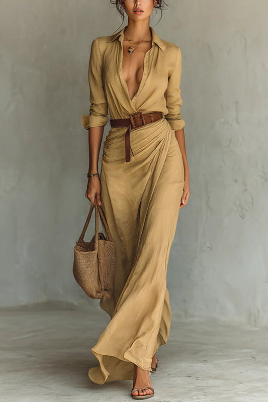 Zyla™  Button-Up Wrap Dress