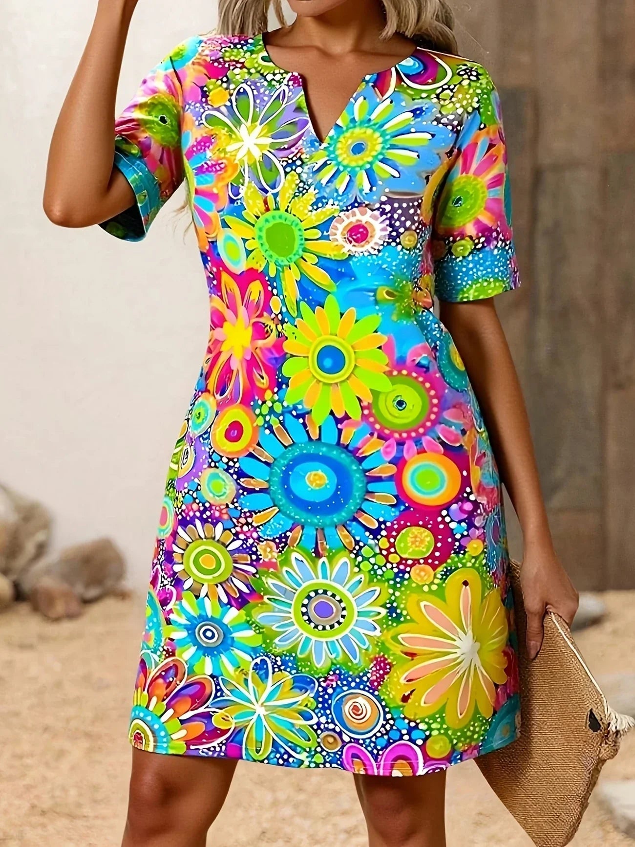 Felisa™ - Floral V-Neck Dress