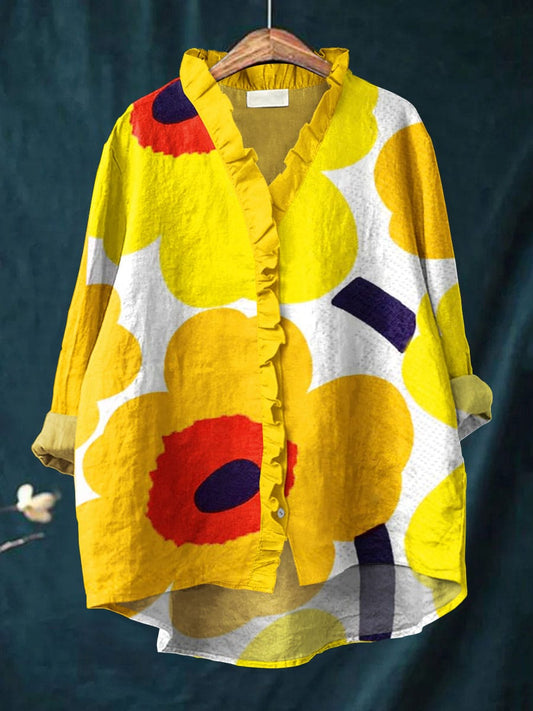 Jenny™ Floral Linen Blouse