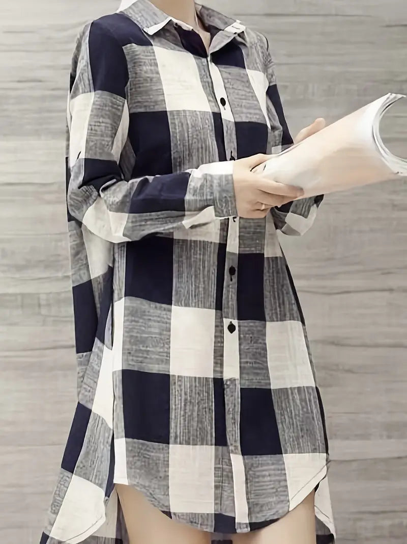 Ysobel™- Long Plaid Shirt