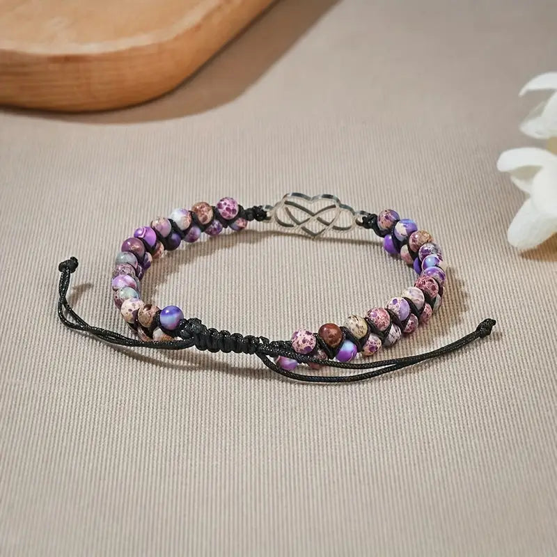 Stone Eternity Heart Bracelet | Together Against Breast Cancer