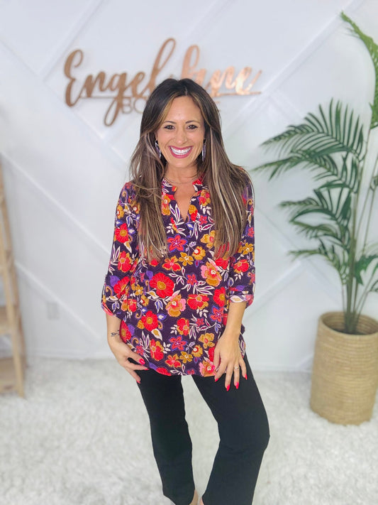 Amara™ Vibrant Floral Blouse