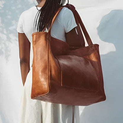 Elisian™ - Vintage Leather Tote Bag