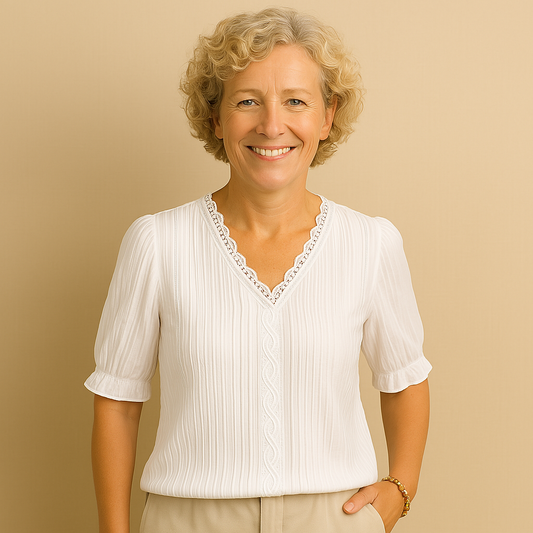 Beatriz™ - Elegant V-neck Blouse