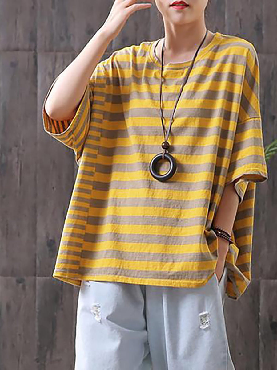 Olivine™ – Breezy Stripe T-shirt