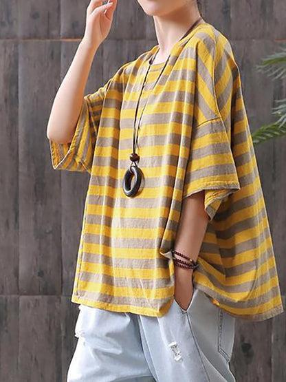Olivine™ – Breezy Stripe T-shirt