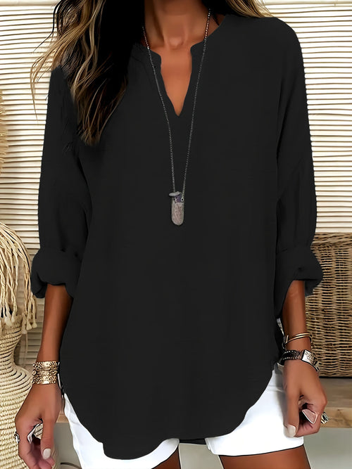 Demi™- Long Sleeve V-Neck Top