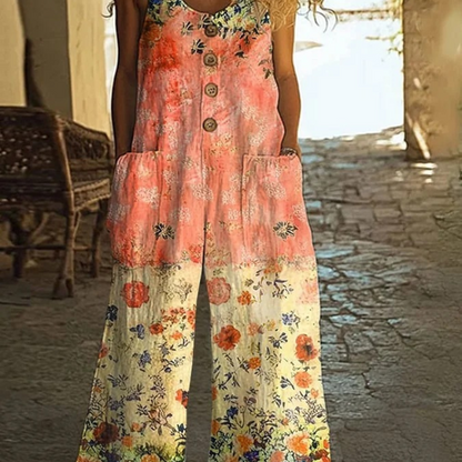 Jovie™ - Vintage Floral Jumpsuit