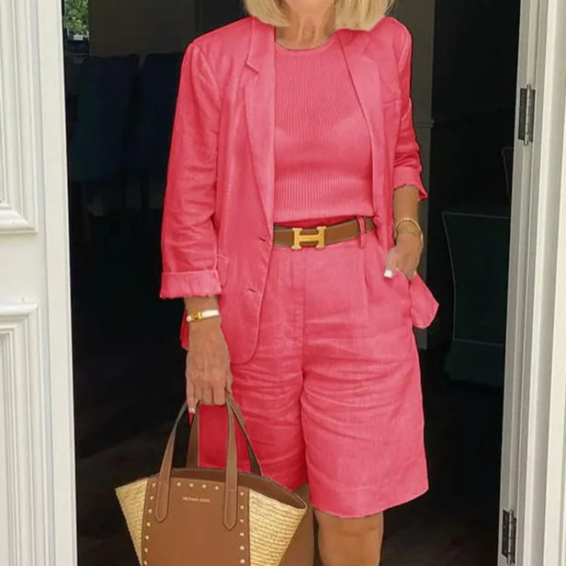 Mia™- Casual Blazer and Shorts Set