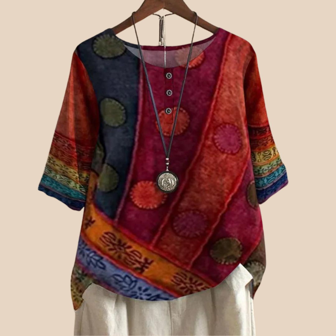 Valarie™ – Colorful Bohemian Blouse