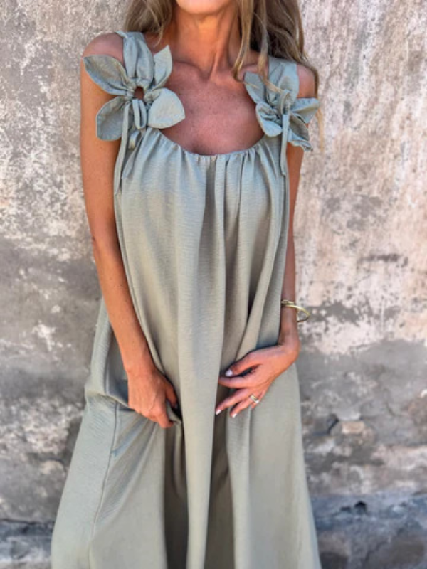 Milashka™ - Floral Strap Long Dress