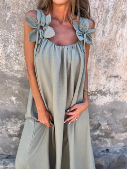 Milashka™ - Floral Strap Long Dress