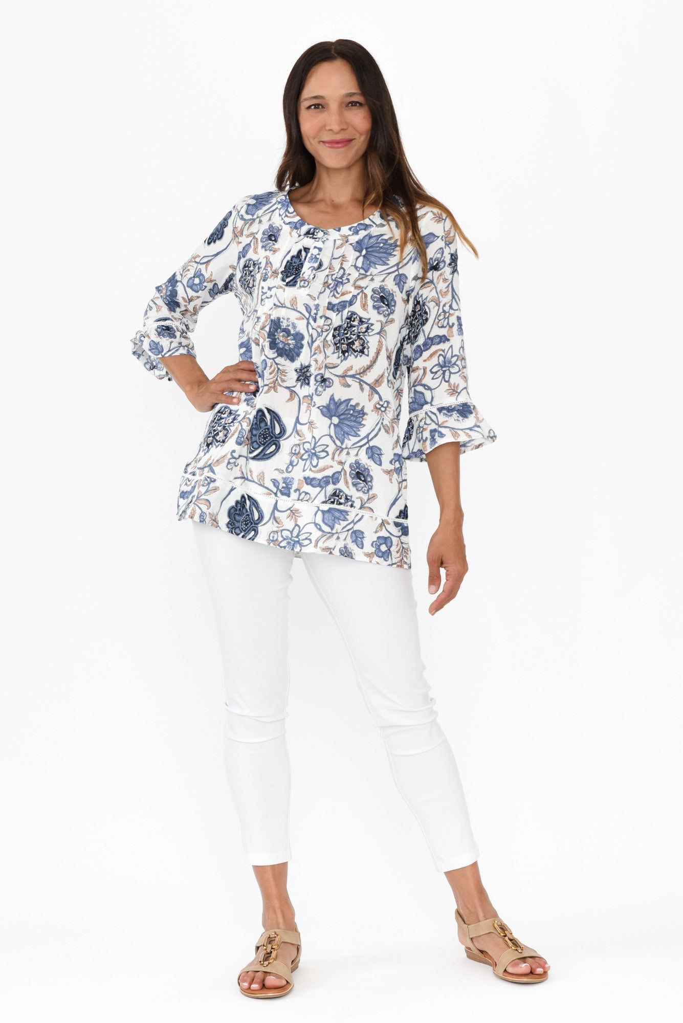 Masie™- Cotton Sleeved Top