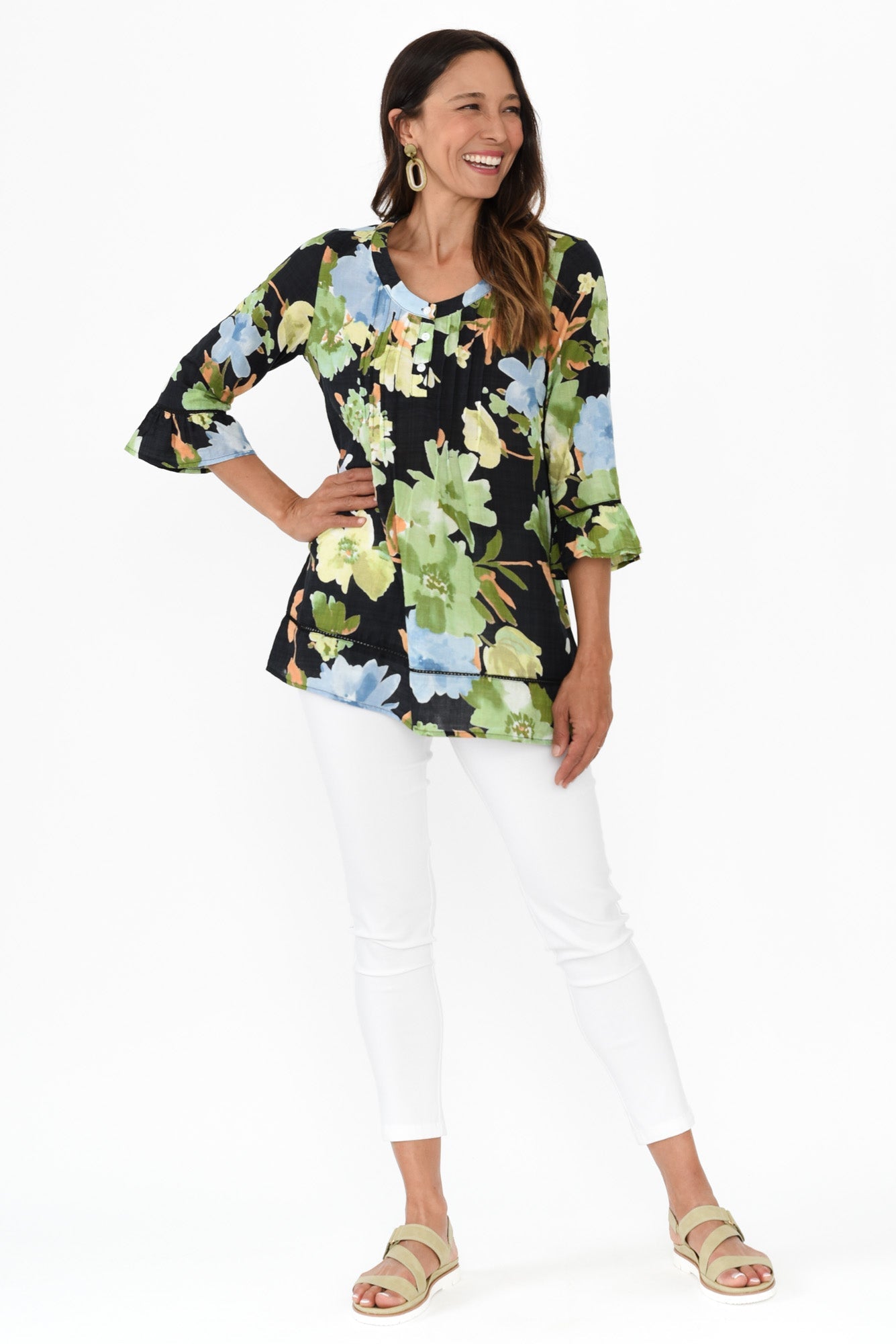 Klea™- Floral Cotton Top