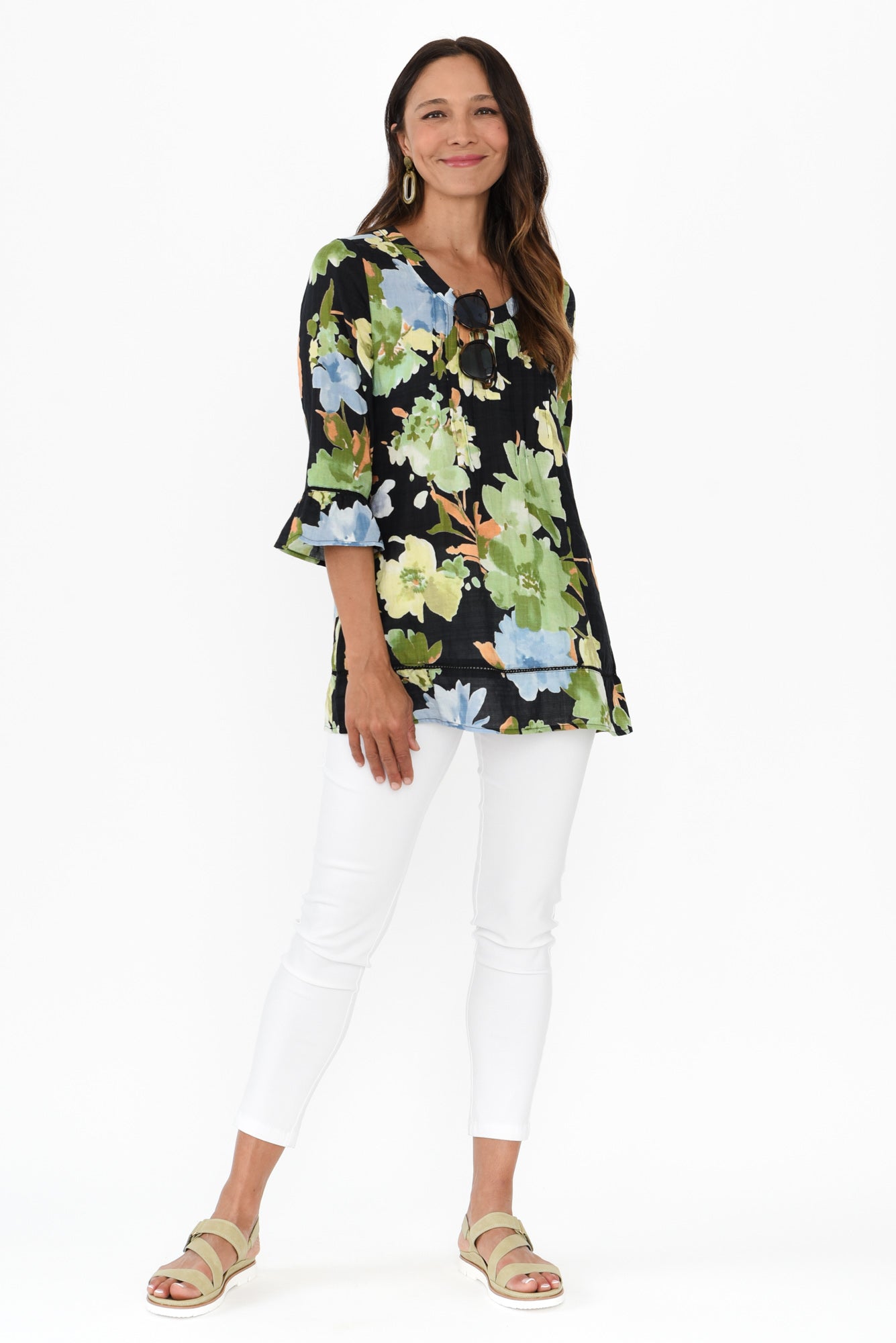 Klea™- Floral Cotton Top