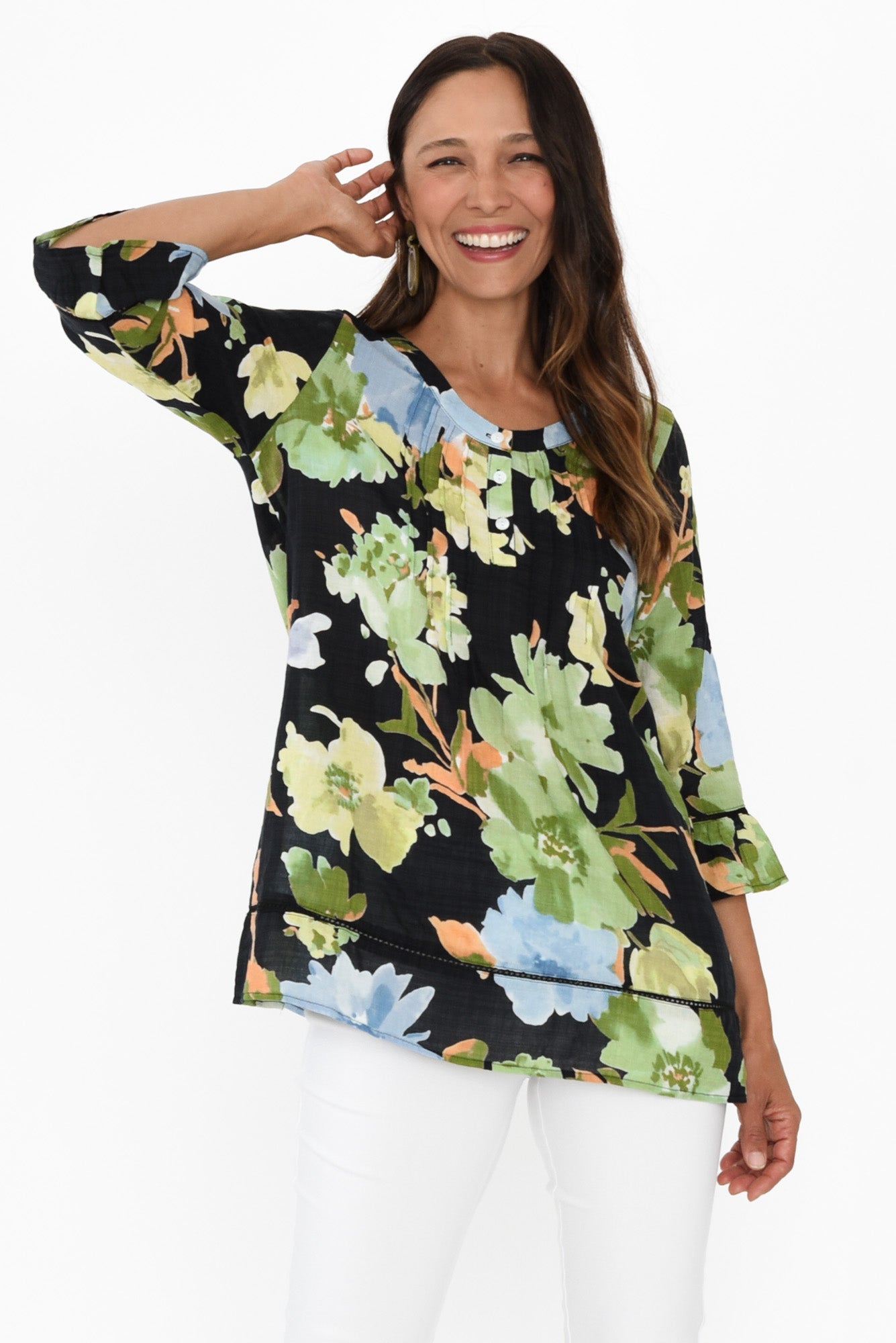 Klea™- Floral Cotton Top