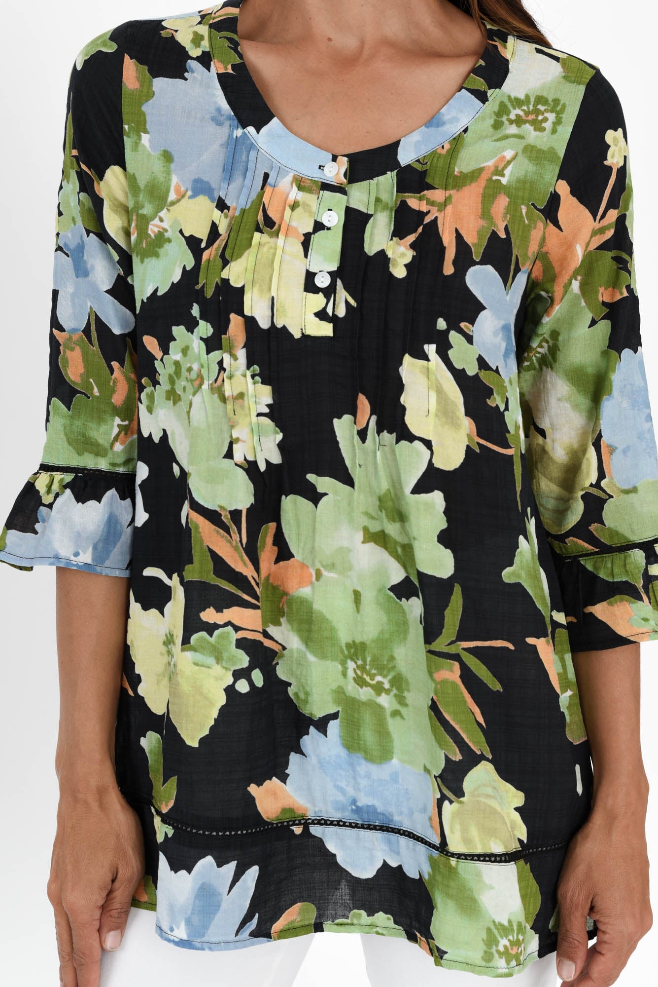 Klea™- Floral Cotton Top