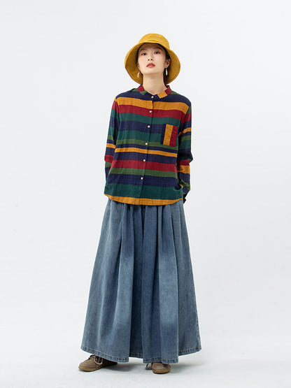 Sylvia™ – Retro Striped Shirt