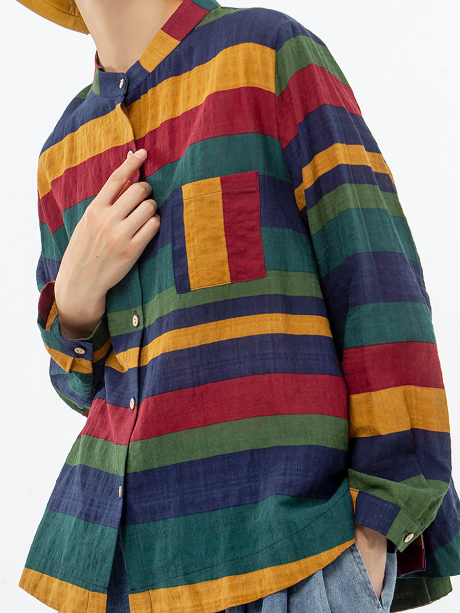 Sylvia™ – Retro Striped Shirt