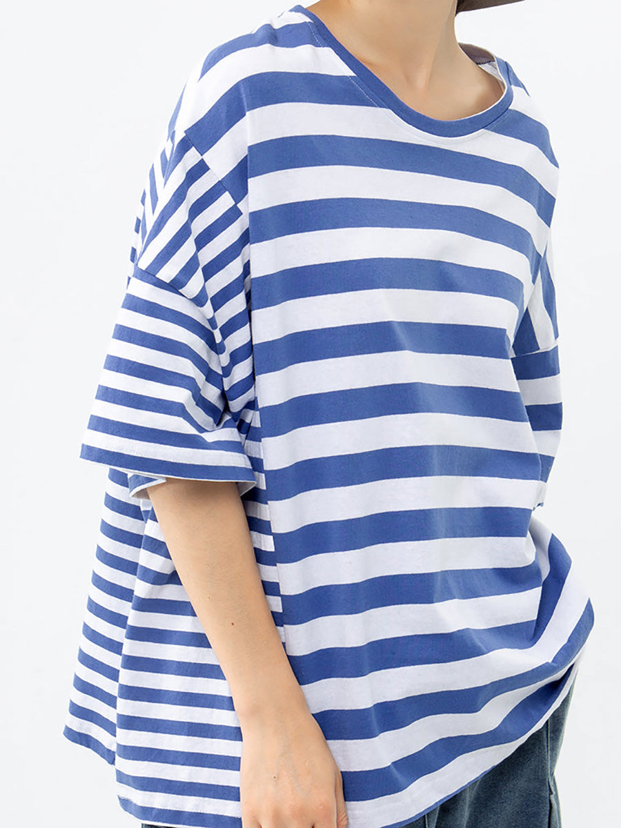 Olivine™ – Breezy Stripe T-shirt