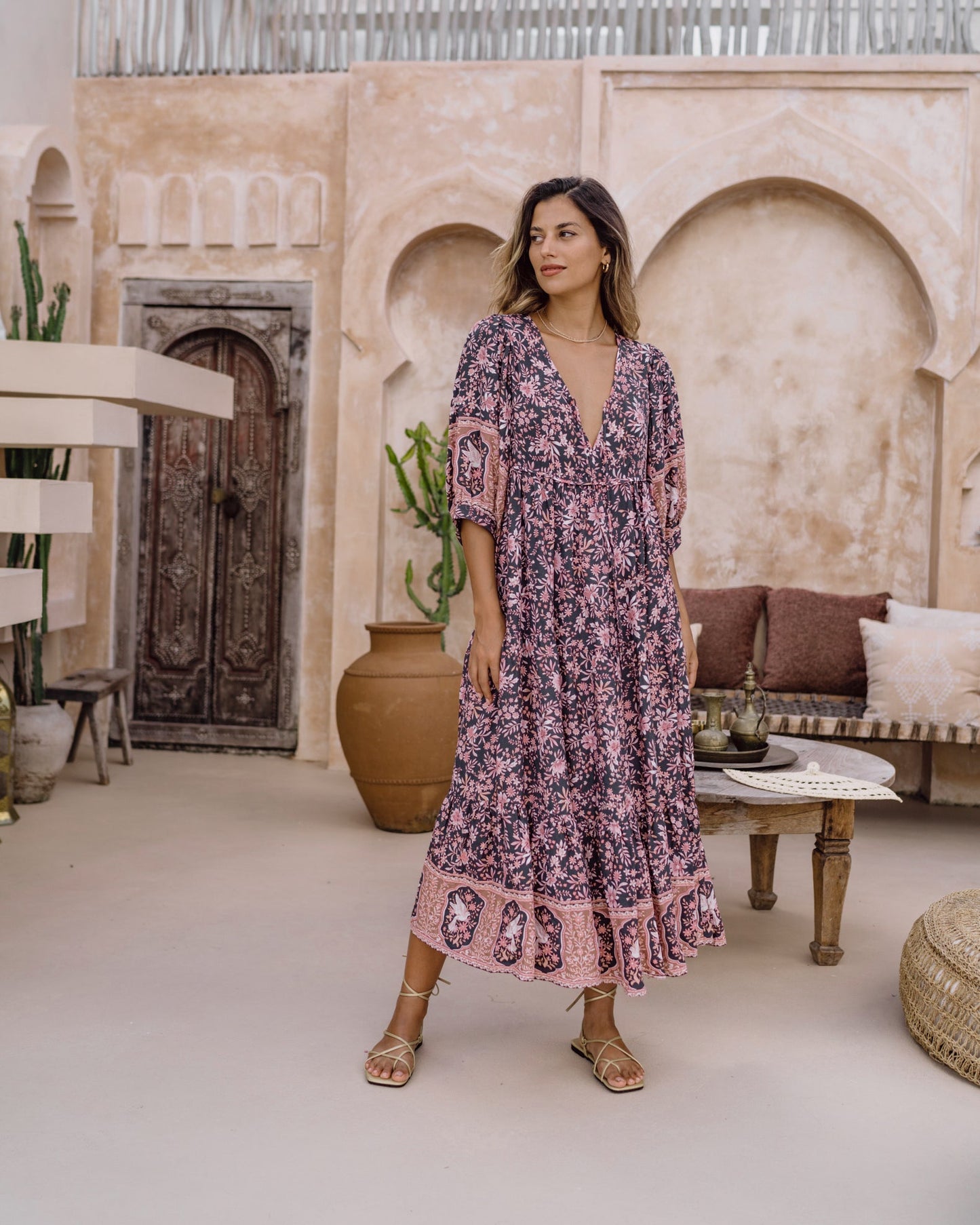 Jenny™ - Boho Vintage Maxi Dress