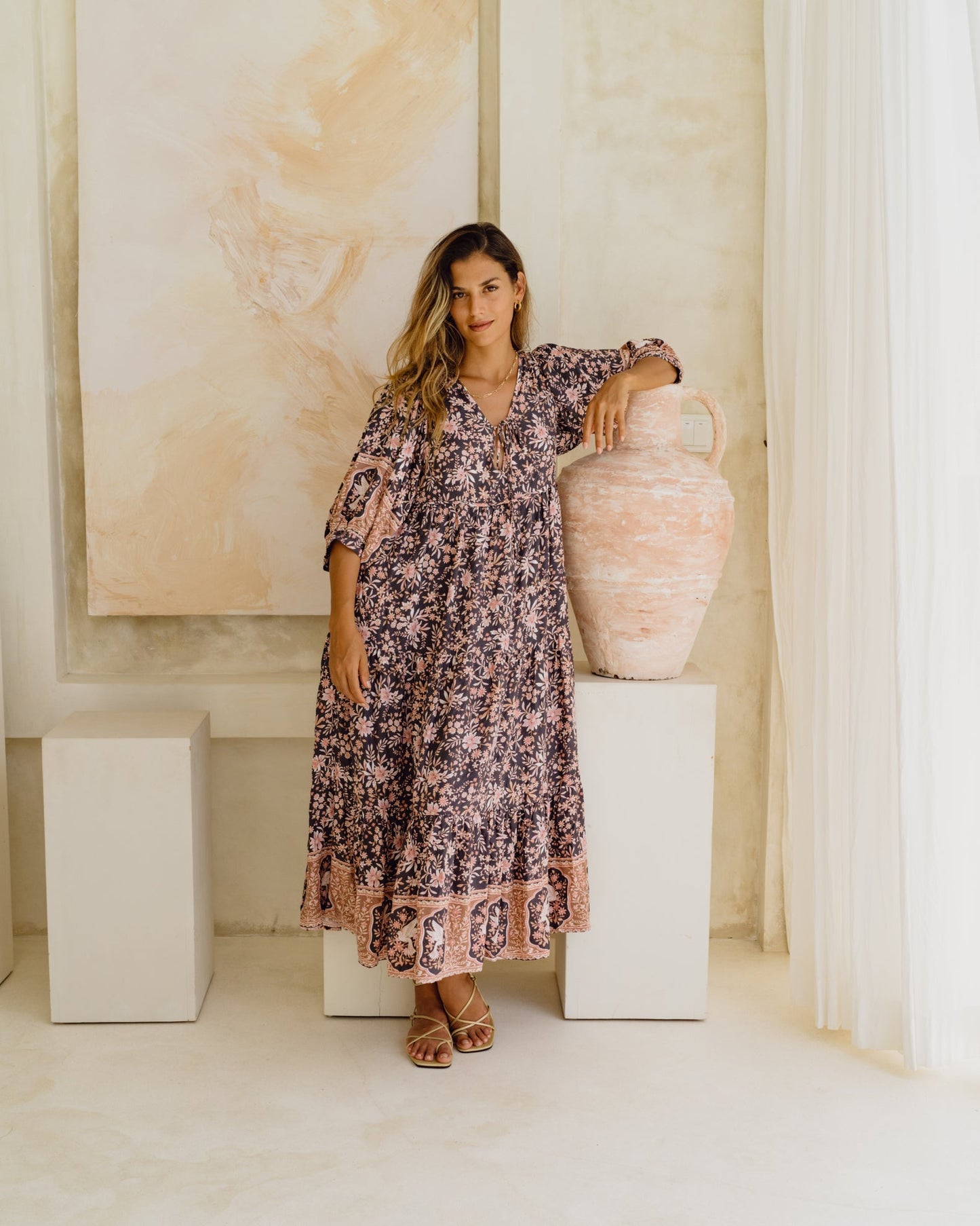 Jenny™ - Boho Vintage Maxi Dress