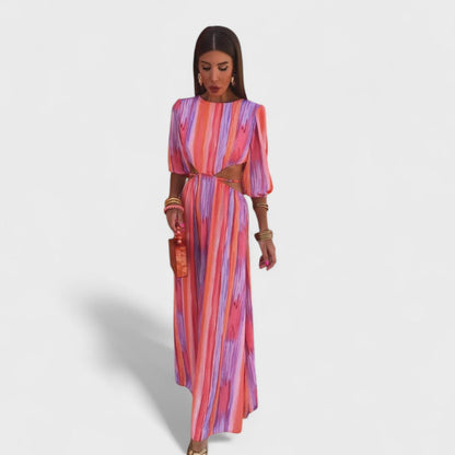 Eula™ – Colourful Cut-Out Maxi Dress