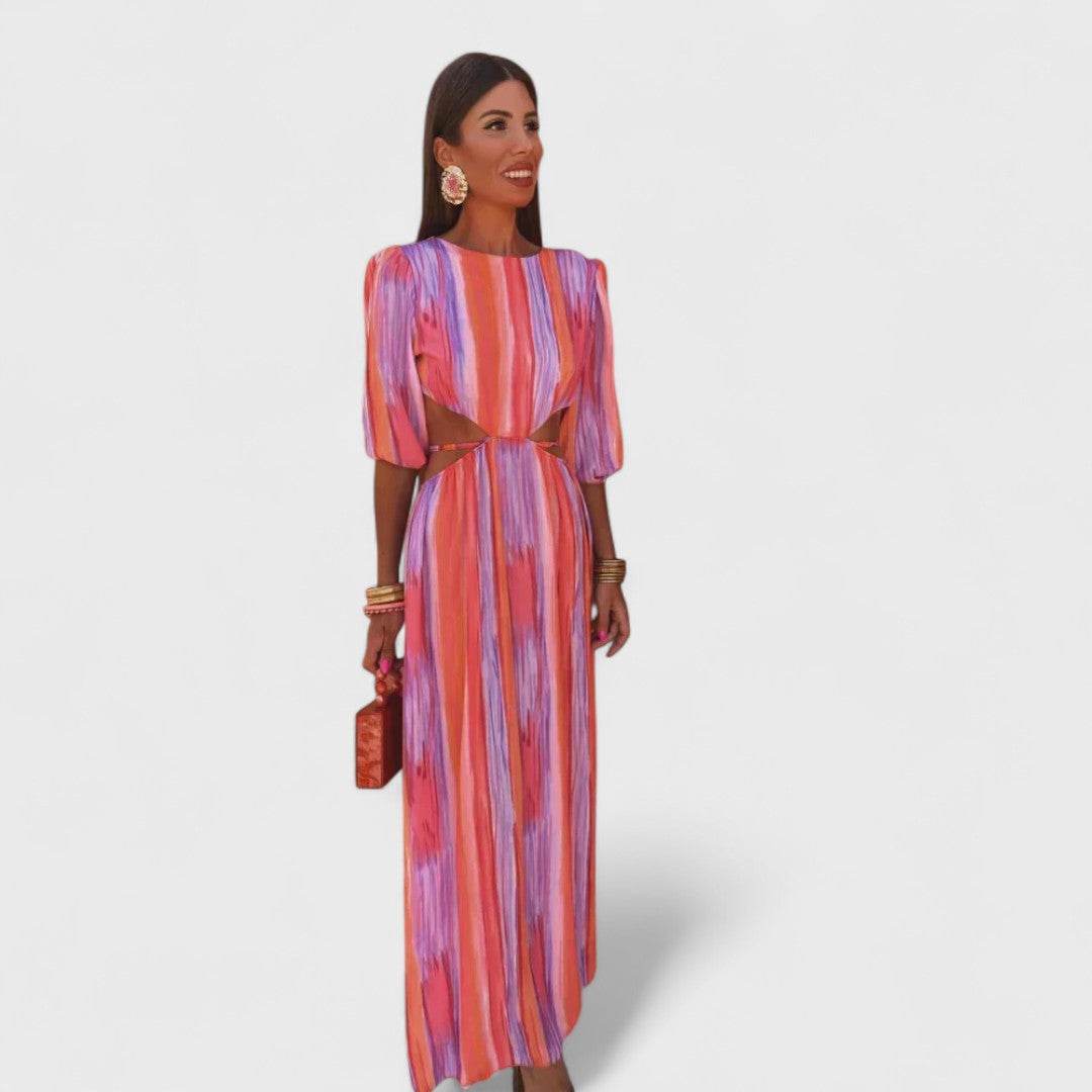 Eula™ – Colourful Cut-Out Maxi Dress