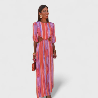 Eula™ – Colourful Cut-Out Maxi Dress