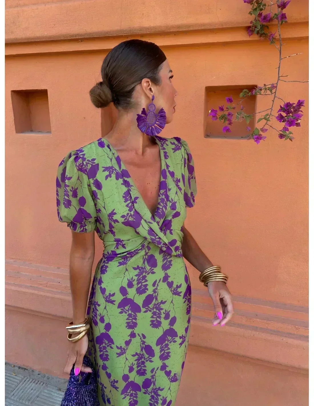 Kendra™ – Elegant Floral Wrap Dress