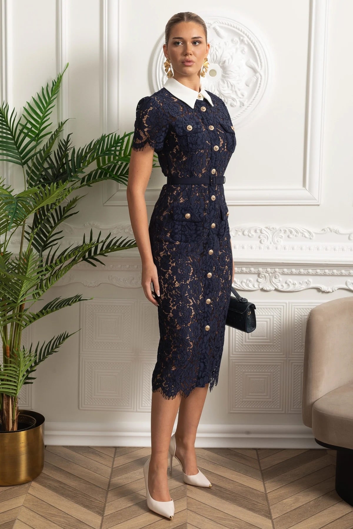 Odette™ Lace Midi Dress