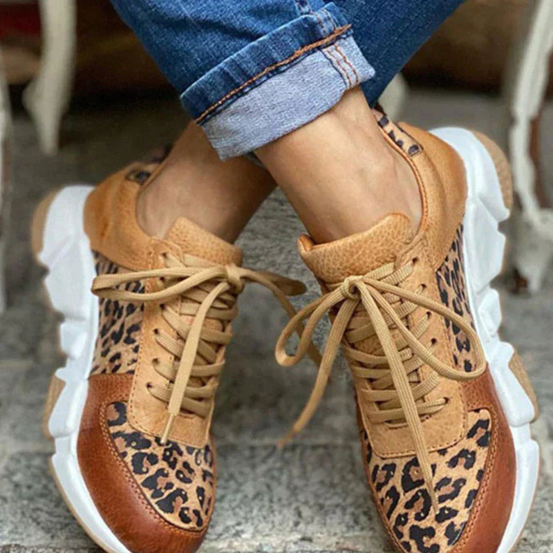 Lia™- Leopard Print Sneakers