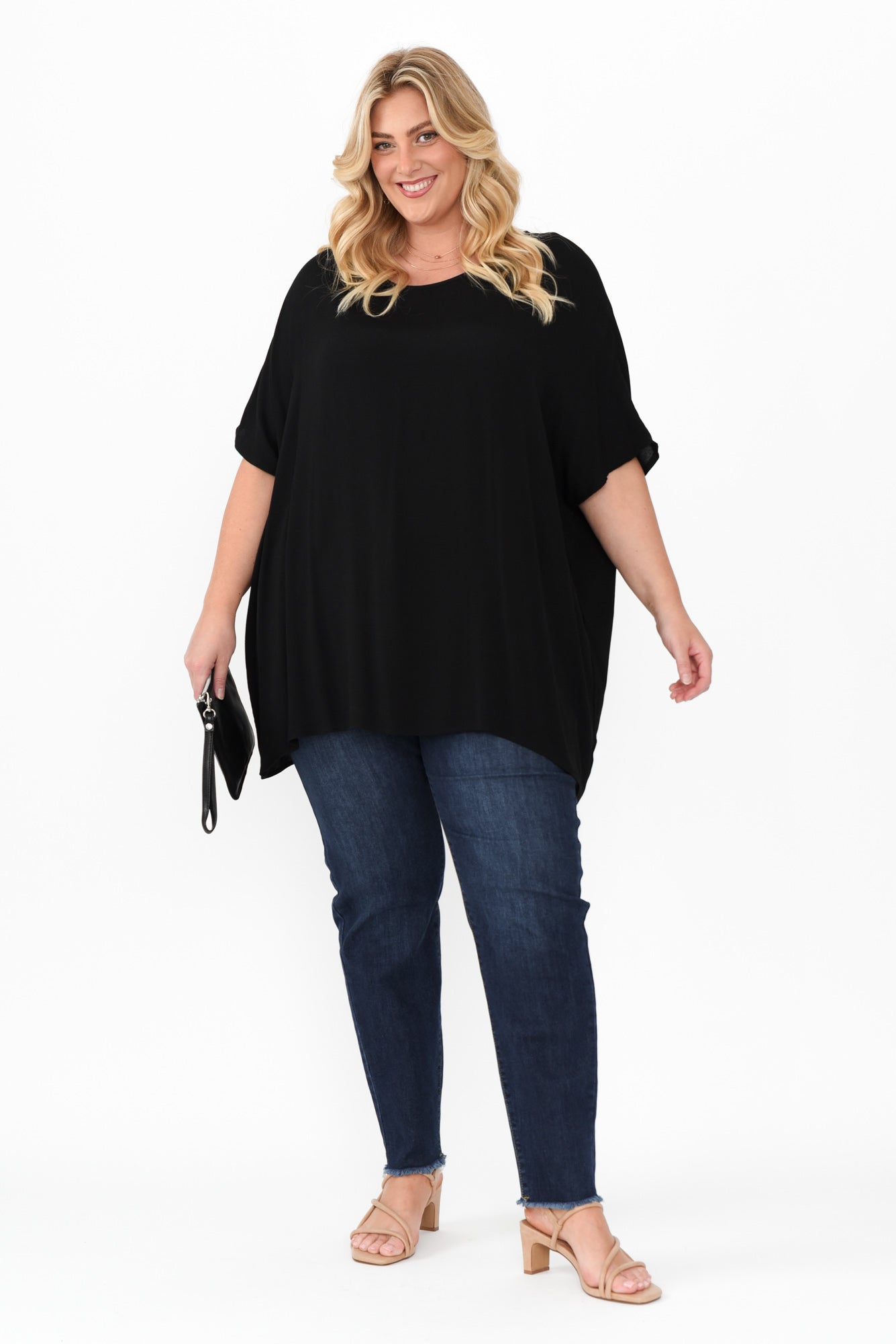 Malia™- Black Drape Top