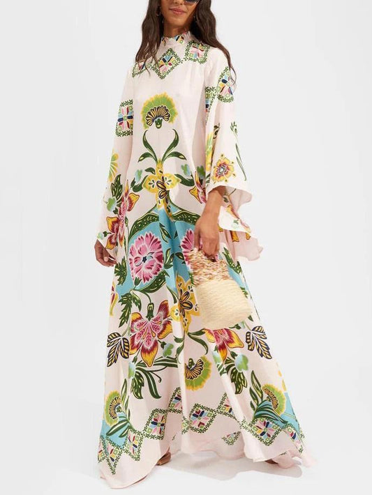Lindsay™ - Floral Print Flowing Maxi Dress