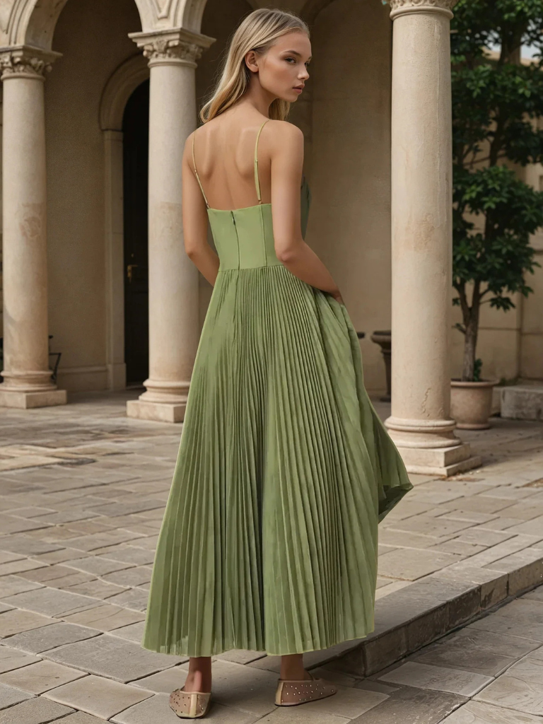 Adriana™ Pleated Midi Dress